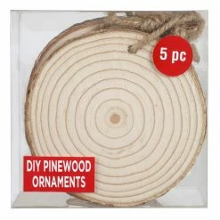 Top 10 ❤️ 5ct. 4" Pinewood Round Ornaments by Artminds™ 🔔 -Christmas Shop 10667374 1