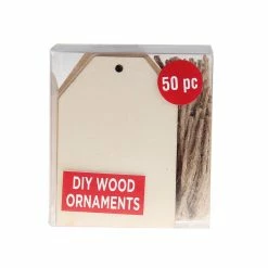 Promo ❤️ 50ct. 3" DIY Tag Wood Ornaments by ArtMinds™ 🌟 -Christmas Shop 10667850 1