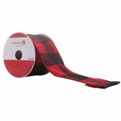 Deals π 3.5" Wired Buffalo Check Ribbon by Celebrate It™ β Christmas π