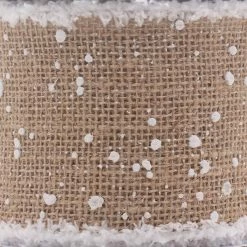 Best deal 😍 3.5" Burlap Wire Snow Ribbon by Celebrate It™ ❄ Christmas ⌛ -Christmas Shop 10668781 3
