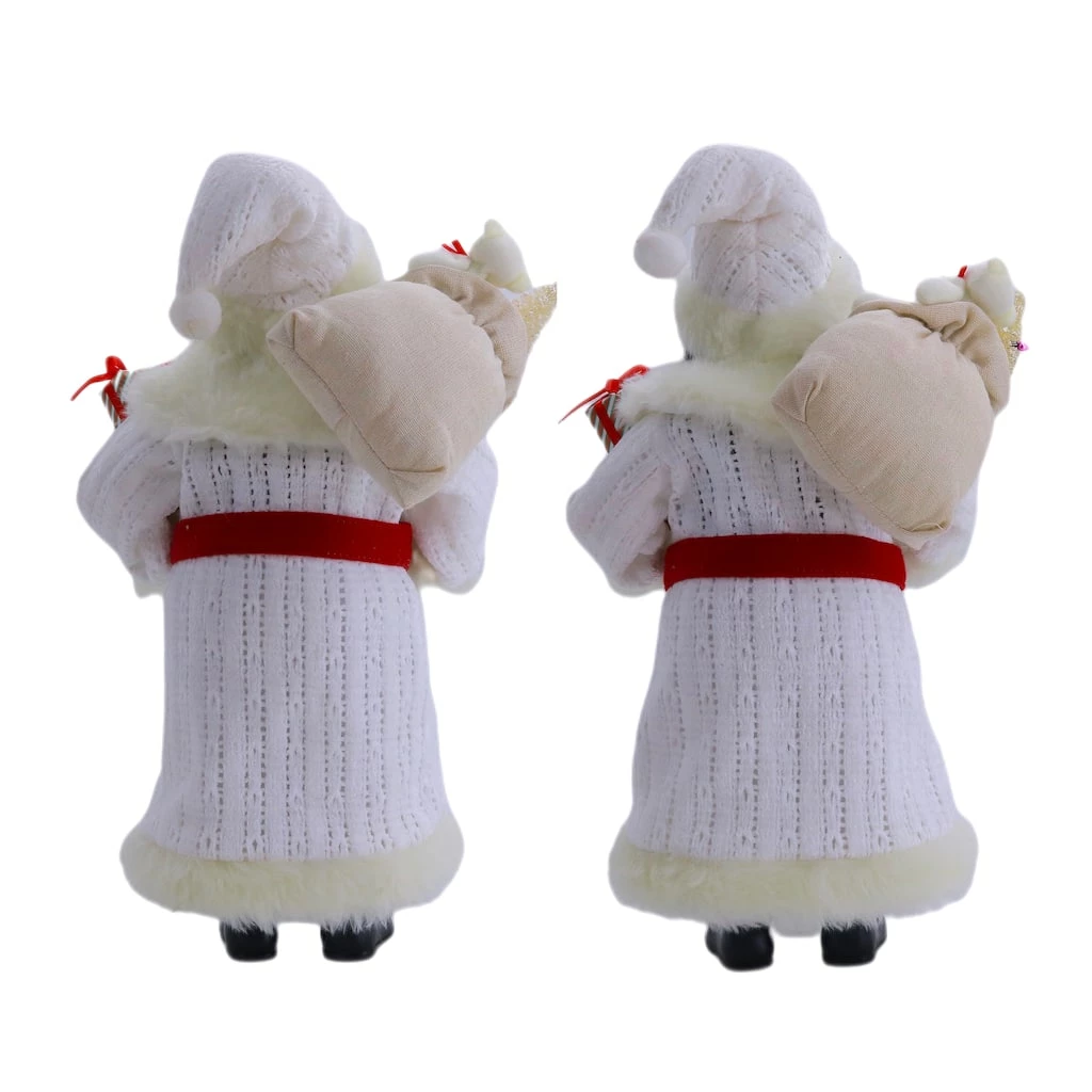 Outlet ✔️ Assorted 16" Santa in White Fur Robe with Striped Gifts by Ashland® 🎁 5 Outlet ✔️ Assorted 16" Santa in White Fur Robe with Striped Gifts by Ashland® 🎁 - Image 3