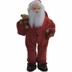 Deals ✔️ 18" Santa in Red Pajamas with Teddy Bear by Ashland® 🎁