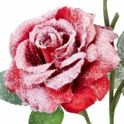 Best Pirce 🧨 Red Snow Covered Garden Rose Spray by Ashland® 🎉 -Christmas Shop 10670986 2