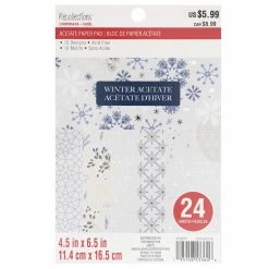 Discount ✔️ Winter Acetate Paper Pad by Recollections™, 4.5" x 6.5" ✨