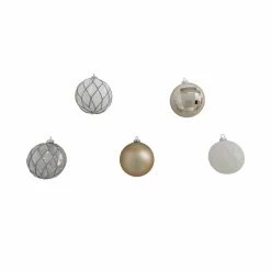 Budget 🤩 Assorted Silver & White Plastic Round Ornaments by Ashland® 🧨 -Christmas Shop 10672891 4