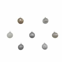 Budget 🤩 Assorted Silver & White Plastic Round Ornaments by Ashland® 🧨 -Christmas Shop 10672891 5