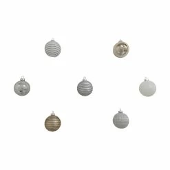 Budget 🤩 Assorted Silver & White Plastic Round Ornaments by Ashland® 🧨 -Christmas Shop 10672891 6