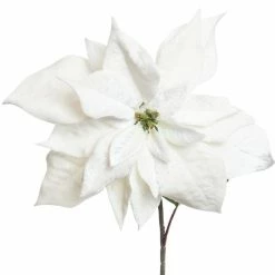 New π White Velvet Poinsettia Stem by Ashland® π€© 6 New π White Velvet Poinsettia Stem by Ashland® π€© -Christmas Shop 10673380 2