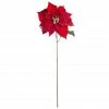 Budget 🔥 Red & Gold Glitter Poinsettia Stem by Ashland® ⭐