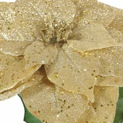 Cheap 👍 Glitter Gold Poinsettia Stem by Ashland® 🥰 -Christmas Shop 10673443 2