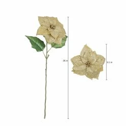 Cheap 👍 Glitter Gold Poinsettia Stem by Ashland® 🥰 -Christmas Shop 10673443 3