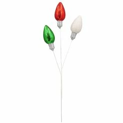 Promo 🔔 Red, White & Green Glittered 3 Bulb Spray by Ashland® 🛒