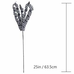 Outlet 👏 Black & White Plaid Spiral Stem by Ashland® ✔️ -Christmas Shop 10673919 3