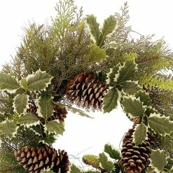 Coupon 🛒 24" Holly & Pinecone Wreath by Ashland® 😀 -Christmas Shop 10674823 2