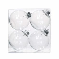 Buy β€οΈ 4ct. 100mm Clear Plastic Ball Ornaments π€©