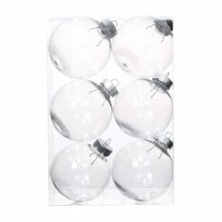 Best deal 🤩 6ct. 80mm Clear Plastic Ball Ornaments 👍