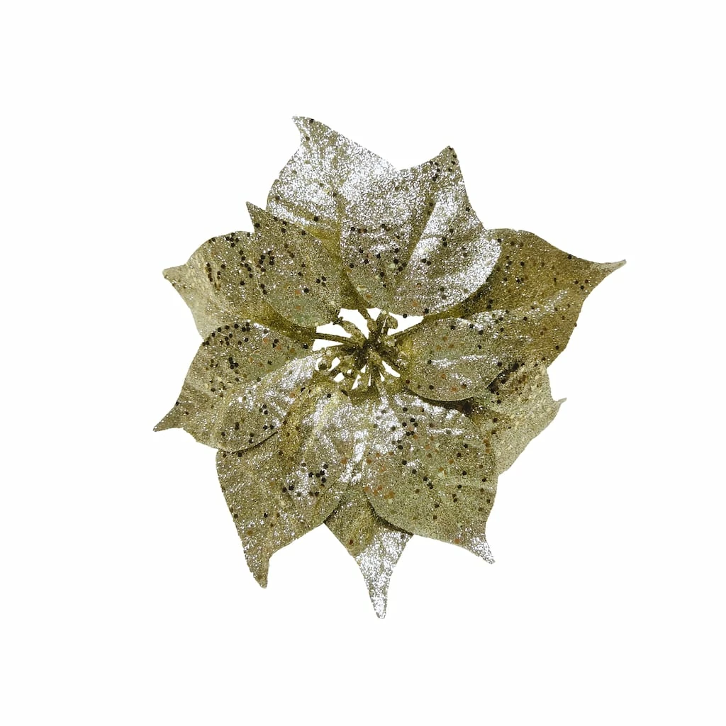 Wholesale π Gold Glitter Poinsettia Clip by Ashland® π― 3 Wholesale π Gold Glitter Poinsettia Clip by Ashland® π―