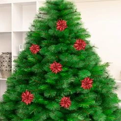 Best Pirce 🌟 Red Glitter Poinsettia Flowers, 4ct. by Ashland® ✔️ -Christmas Shop 10675755 3