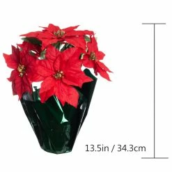 Cheapest 💯 Red Potted Poinsettia with Green Foil by Ashland® ⭐ -Christmas Shop 10676022 3
