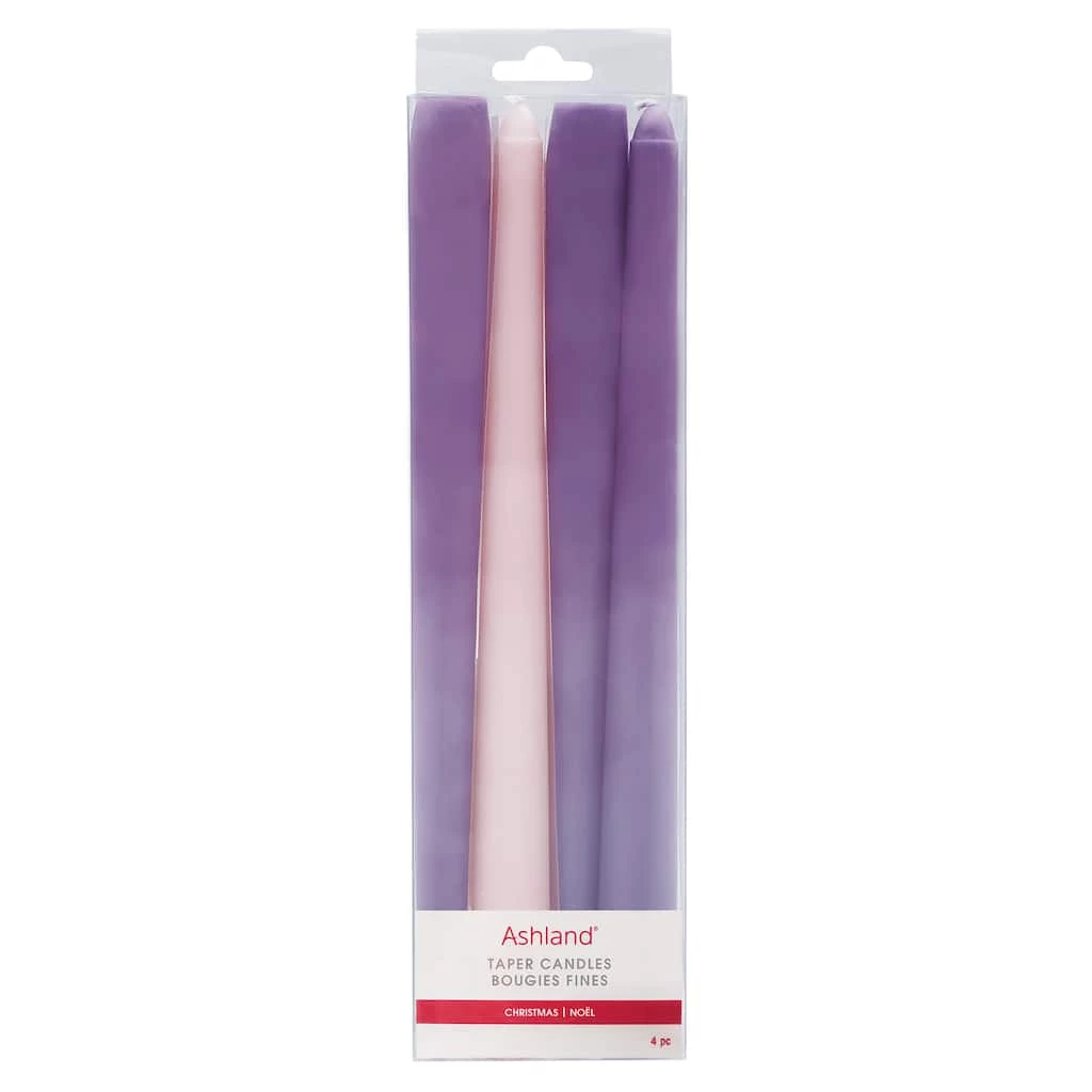 Cheap π Christmas Purple & Pink Taper Candles by Ashland®, 4ct. π 3 Cheap π Christmas Purple & Pink Taper Candles by Ashland®, 4ct. π