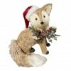 Deals 😀 9" Fox with Santa Hat Natural Décor Accent by Ashland® 🛒