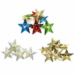Best Sale ⌛ Assorted 10ct. Warm White Pierced Metal Star LED Crafting Lights by Ashland® ✨