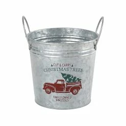 Promo ⭐ 7.6" Holiday Truck Metal Bucket with Handles by Ashland® ✔️
