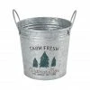 Brand new 🛒 7.6" Farm Fresh 🔔 Christmas Trees Metal Bucket with Handles by Ashland® 🎉 -Christmas Shop 10676691 1