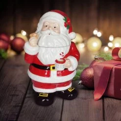Coupon 😀 10" Santa Ceramic Cookie Jar by Celebrate It® 🎄 Christmas 👍 -Christmas Shop 10676994 2