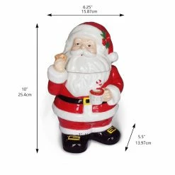 Coupon 😀 10" Santa Ceramic Cookie Jar by Celebrate It® 🎄 Christmas 👍 -Christmas Shop 10676994 3