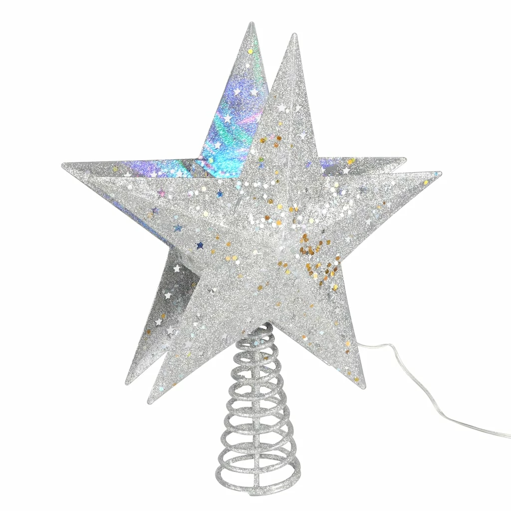Top 10 π― 12.5" Silver Glitter Star Lighted Kaleidoscope Tree Topper by Ashland® π 4 Top 10 π― 12.5" Silver Glitter Star Lighted Kaleidoscope Tree Topper by Ashland® π - Image 2