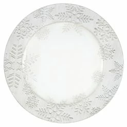 Budget 🔔 White Snowflake Charger Plate by Ashland® 🥰