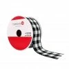 Buy 🥰 1.5" x 30ft. Wired Check Ribbon by Celebrate It® 🔔 Christmas 🔥