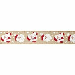 Wholesale π 1.5" x 30ft. Faux Linen Wired Santa Face Ribbon by Celebrate It® π Christmas β€οΈ 7 Wholesale π 1.5" x 30ft. Faux Linen Wired Santa Face Ribbon by Celebrate It® π Christmas β€οΈ -Christmas Shop 10695969 3