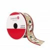 Best Sale ⌛ 1.5" x 30ft. Faux Linen Wired Snowman Ribbon by Celebrate It® 🎅 Christmas 🛒