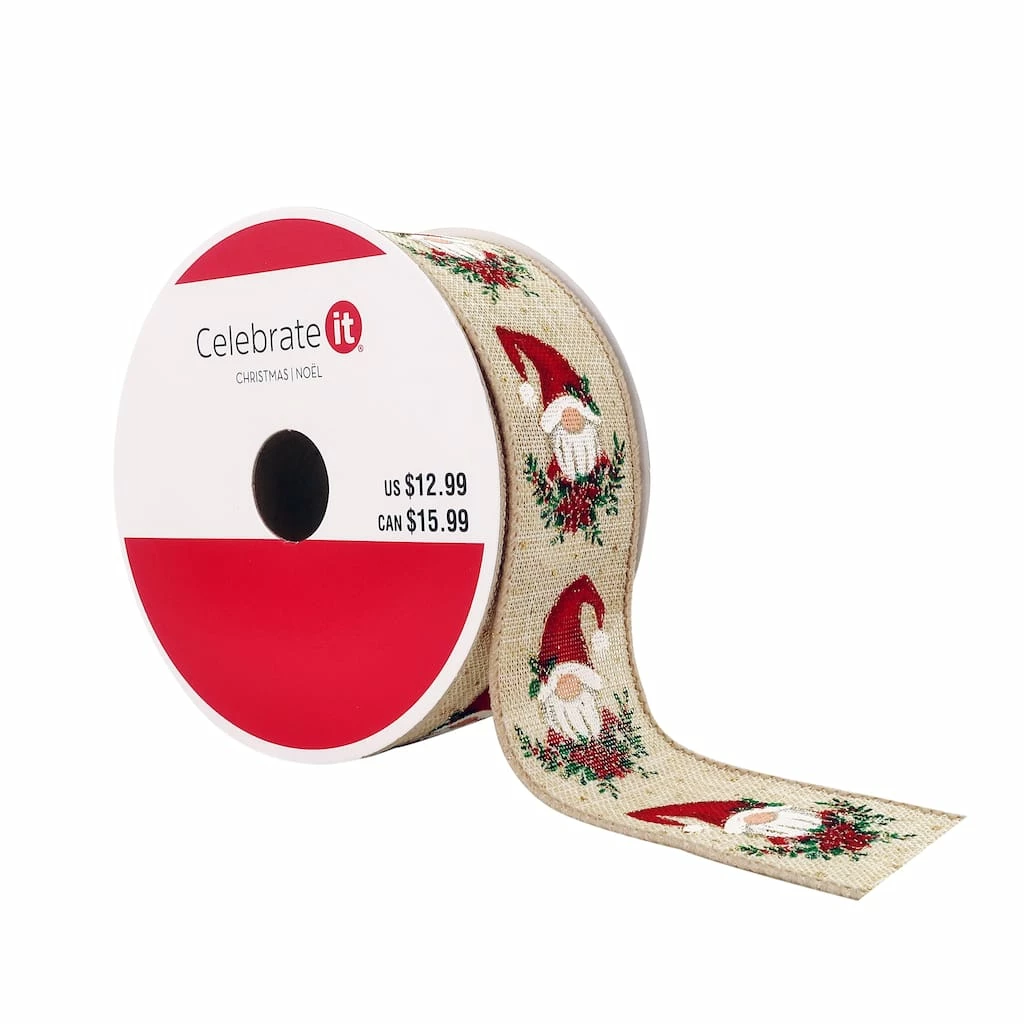 Best deal β¨ 1.5" x 30ft. Faux Linen Wired Gnome Ribbon by Celebrate It® β Christmas π 3 Best deal β¨ 1.5" x 30ft. Faux Linen Wired Gnome Ribbon by Celebrate It® β Christmas π