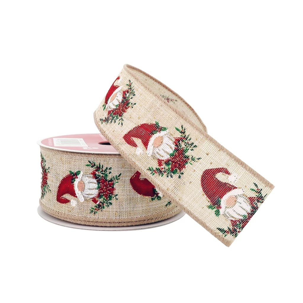Best deal β¨ 1.5" x 30ft. Faux Linen Wired Gnome Ribbon by Celebrate It® β Christmas π 4 Best deal β¨ 1.5" x 30ft. Faux Linen Wired Gnome Ribbon by Celebrate It® β Christmas π - Image 2