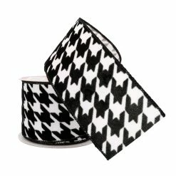 Coupon 💯 2.5" x 20ft. Taffeta Wired Houndstooth Ribbon by Celebrate It® 🎅 Christmas ⌛ -Christmas Shop 10696004 2