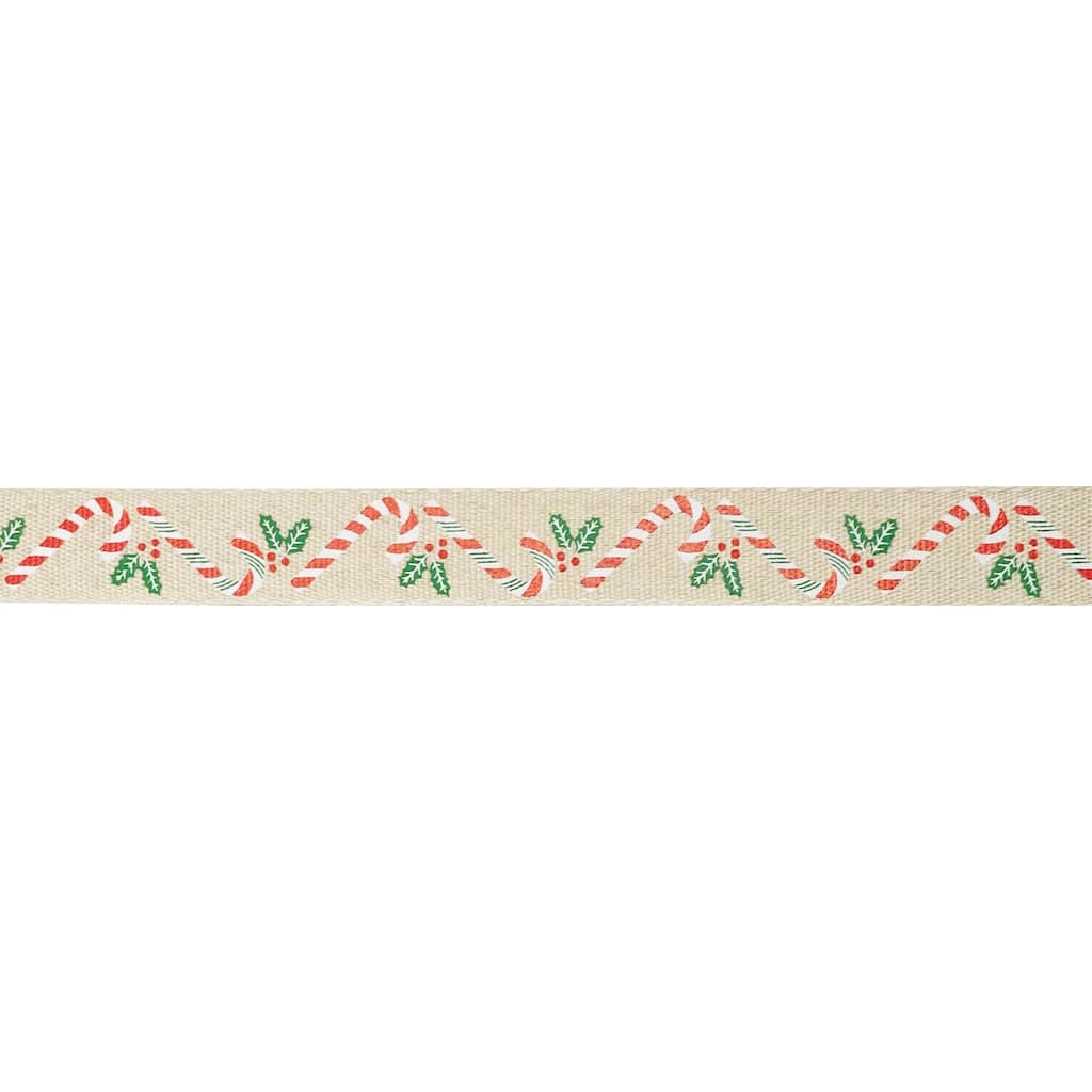 Cheapest β¨ 7/8" x 24ft. Faux Linen π¬ Candy Cane Ribbon by Celebrate It® π Christmas 𧨠5 Cheapest β¨ 7/8" x 24ft. Faux Linen π¬ Candy Cane Ribbon by Celebrate It® π Christmas 𧨠- Image 3