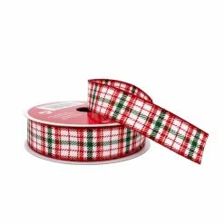 Top 10 🧨 7/8" x 24ft. Plaid Ribbon by Celebrate It® 🎅 Christmas 🔥 -Christmas Shop 10696007 2
