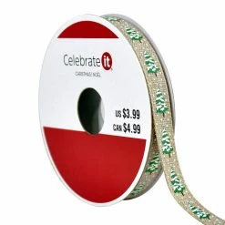 Coupon 🔥 3/8" x 12ft. Holiday Tree Ribbon by Celebrate It® ❄ Christmas ✔️