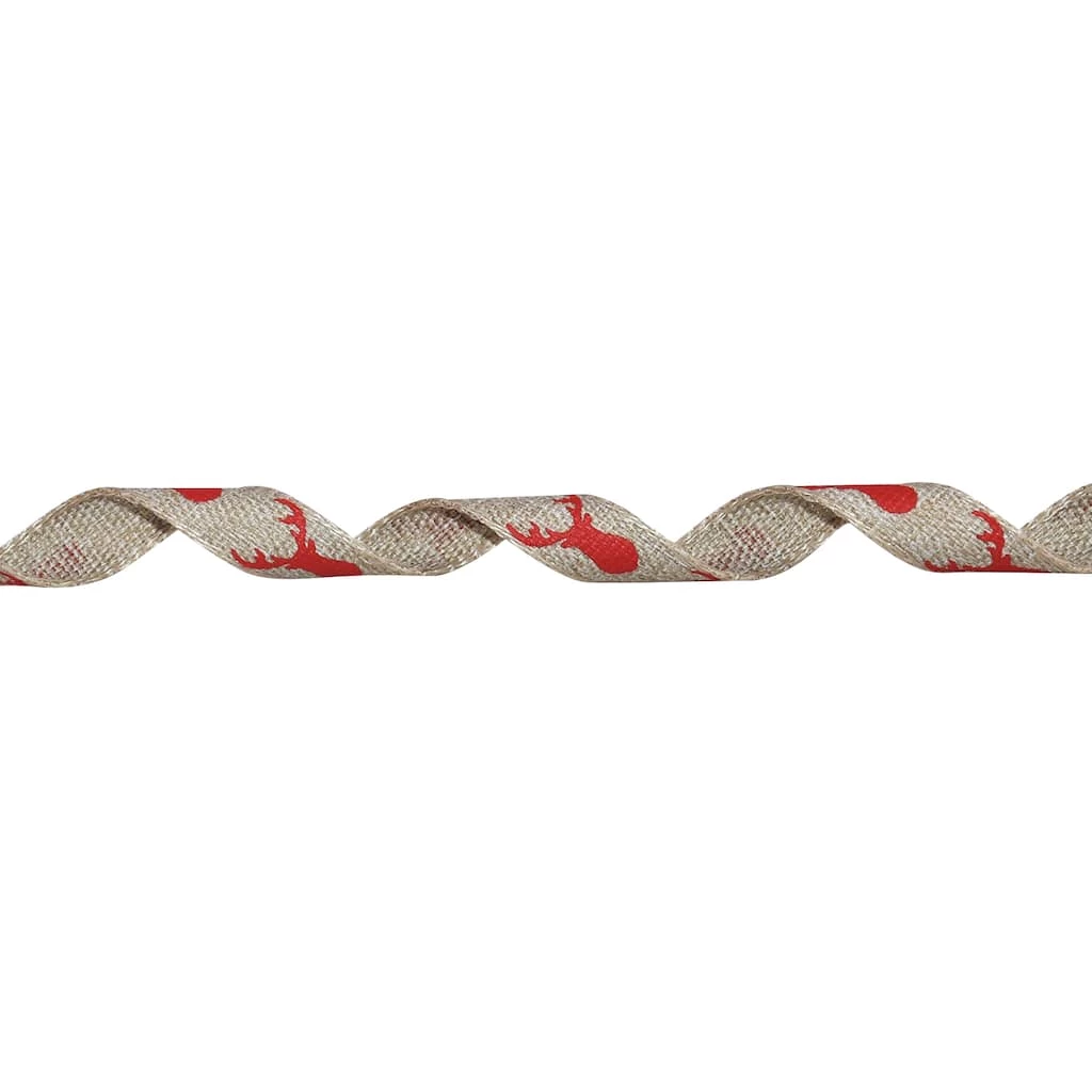 Best deal 𧨠3/8" x 12ft. Deer Ribbon by Celebrate It® π Christmas β 4 Best deal 𧨠3/8" x 12ft. Deer Ribbon by Celebrate It® π Christmas β - Image 2