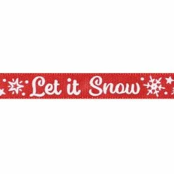 Wholesale ✔️ 3/8" x 12ft. Let It Snow Ribbon by Celebrate It® 🎁 Christmas 😀 -Christmas Shop 10696027 3