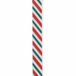 Promo 👏 3/8" x 4yd. Striped Ribbon by Celebrate It® 🎅 Christmas ✨ -Christmas Shop 10696045 3
