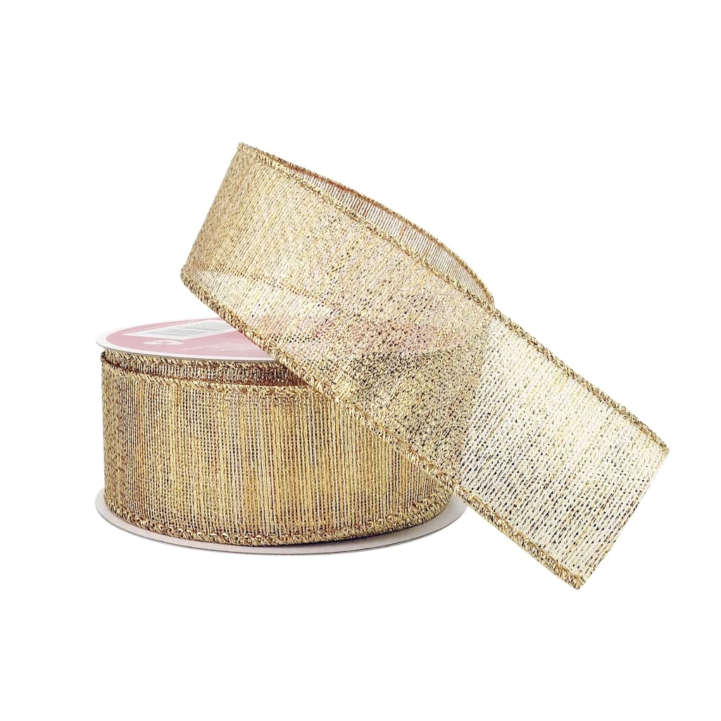 Best Pirce π 1.5" x 10yd. Wired Sheer Metallic Ribbon by Celebrate It® π Christmas π 4 Best Pirce π 1.5" x 10yd. Wired Sheer Metallic Ribbon by Celebrate It® π Christmas π - Image 2