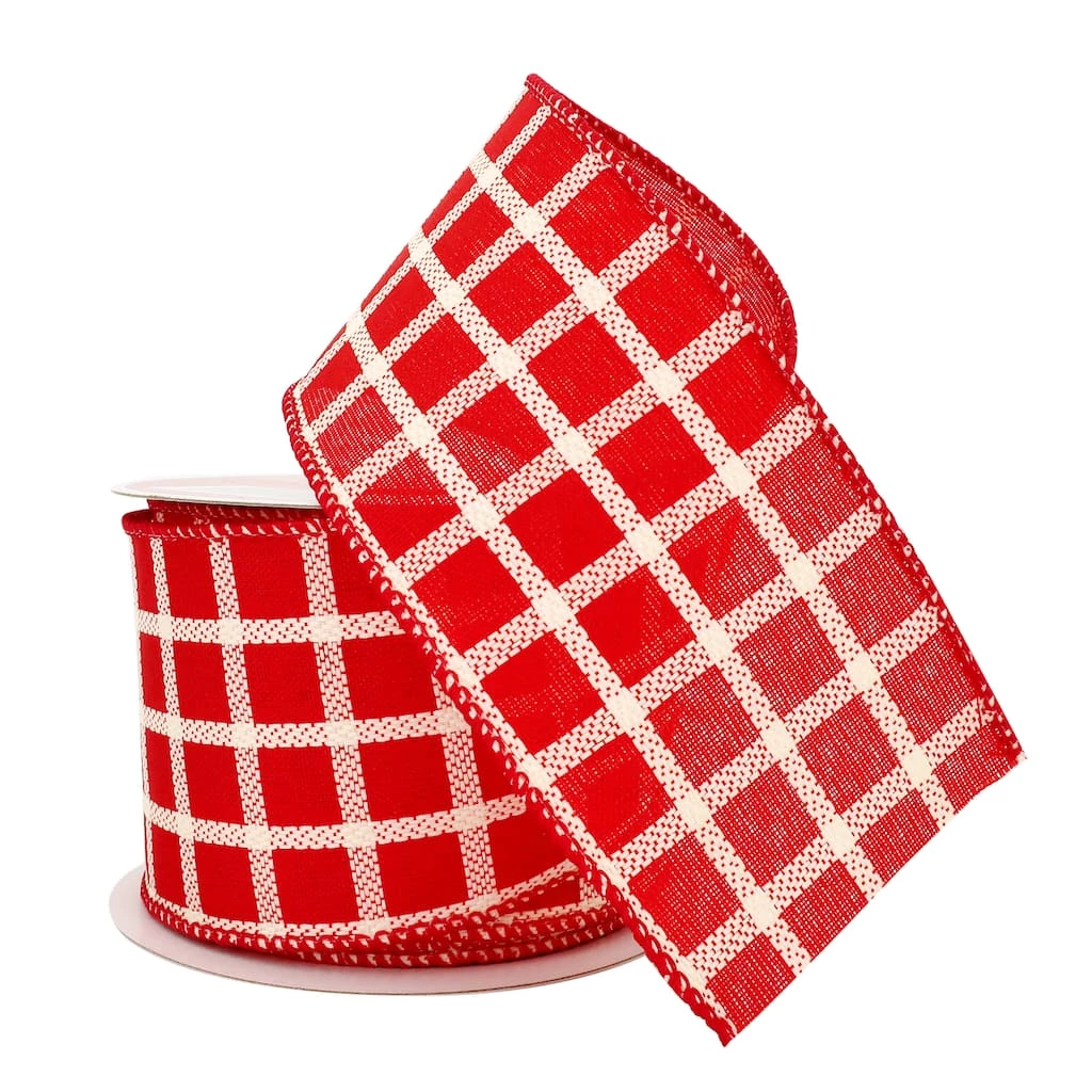 Coupon π 2.5" x 20ft. Wired Check Ribbon by Celebrate It® π Christmas π 4 Coupon π 2.5" x 20ft. Wired Check Ribbon by Celebrate It® π Christmas π - Image 2