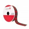 Budget 🔔 7/8" x 24ft. Plaid Ribbon by Celebrate It® 🎁 Christmas 🌟