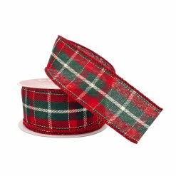 Deals ✔️ 1.5" x 30ft. Wired Plaid Ribbon by Celebrate It™ 🎄 Christmas ✔️ -Christmas Shop 10696096 2