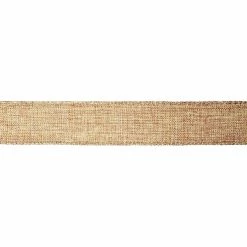 Coupon 🧨 1.5" x 30ft. Faux Linen Metallic Wired Ribbon by Celebrate It™ 🎁 Christmas 🎁 -Christmas Shop 10696099 3