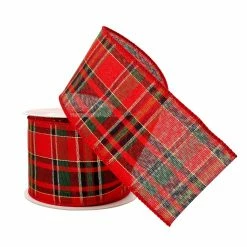 Cheapest 🎉 2.5" x 20ft. Wired Plaid Ribbon by Celebrate It™ 🔔 Christmas 🔥 -Christmas Shop 10696100 2